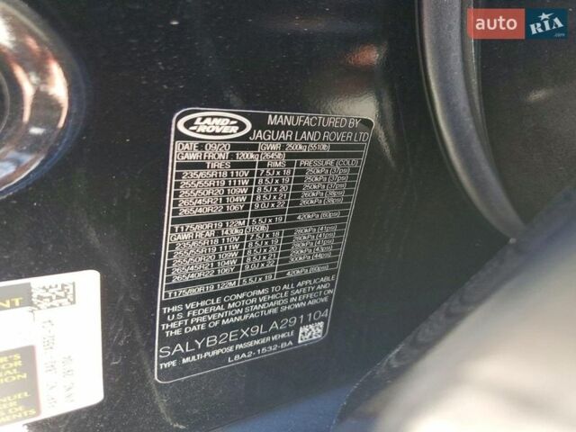 Чорний Ленд Ровер Рендж Ровер Велар, об'ємом двигуна 2 л та пробігом 81 тис. км за 11800 $, фото 12 на Automoto.ua