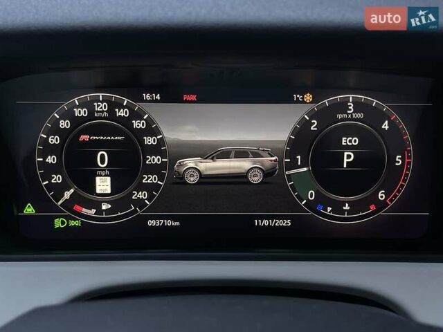 Сірий Ленд Ровер Рендж Ровер Велар, об'ємом двигуна 2 л та пробігом 93 тис. км за 43500 $, фото 24 на Automoto.ua