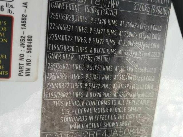 Белый Ленд Ровер Рендж Ровер, объемом двигателя 0 л и пробегом 41 тыс. км за 14000 $, фото 12 на Automoto.ua