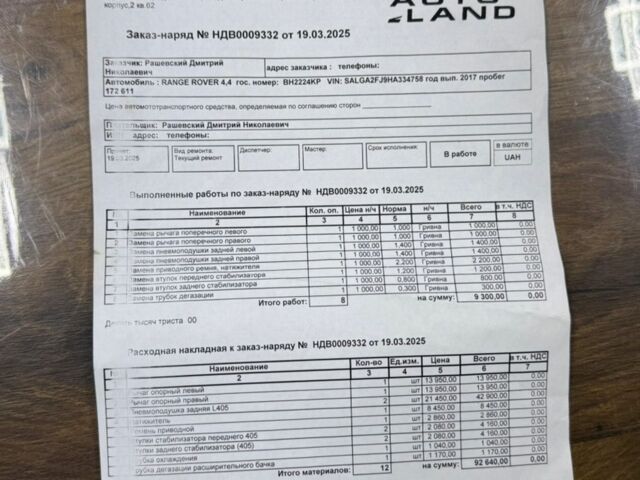 Чорний Ленд Ровер Рендж Ровер, об'ємом двигуна 4.37 л та пробігом 187 тис. км за 49999 $, фото 61 на Automoto.ua