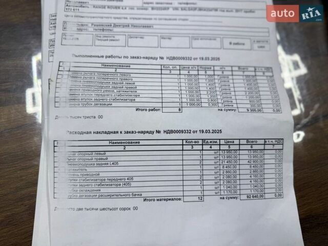 Черный Ленд Ровер Рендж Ровер, объемом двигателя 4.37 л и пробегом 187 тыс. км за 63000 $, фото 70 на Automoto.ua