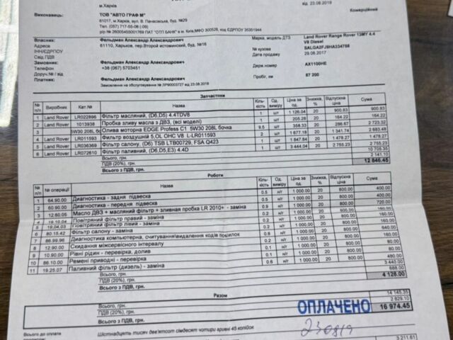 Чорний Ленд Ровер Рендж Ровер, об'ємом двигуна 4.37 л та пробігом 187 тис. км за 49999 $, фото 59 на Automoto.ua