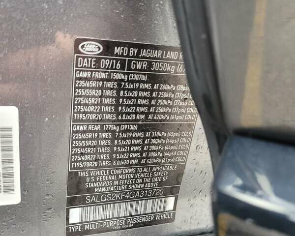 Сірий Ленд Ровер Рендж Ровер, об'ємом двигуна 2.99 л та пробігом 197 тис. км за 37000 $, фото 20 на Automoto.ua