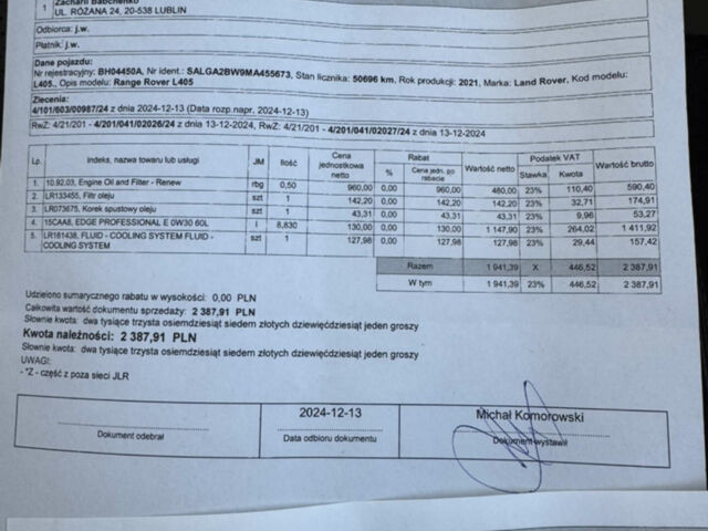 Синій Ленд Ровер Рендж Ровер, об'ємом двигуна 3 л та пробігом 68 тис. км за 75000 $, фото 10 на Automoto.ua