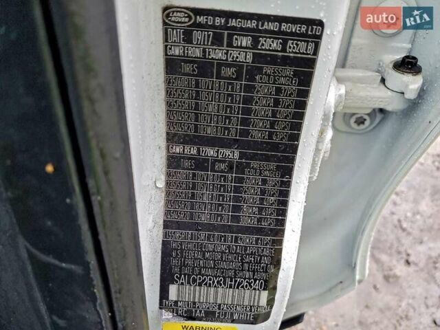 Белый Ленд Ровер Discovery Sport, объемом двигателя 2 л и пробегом 131 тыс. км за 4300 $, фото 12 на Automoto.ua