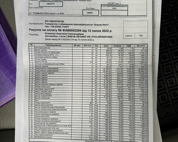 Серый Лексус ЛС, объемом двигателя 4.6 л и пробегом 212 тыс. км за 14990 $, фото 16 на Automoto.ua
