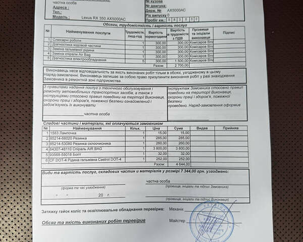 Чорний Лексус РХ, об'ємом двигуна 3.46 л та пробігом 120 тис. км за 25500 $, фото 42 на Automoto.ua
