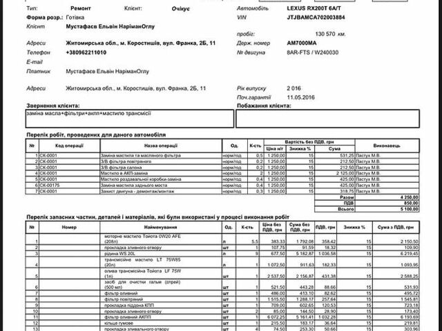 Чорний Лексус РХ, об'ємом двигуна 2 л та пробігом 136 тис. км за 30900 $, фото 27 на Automoto.ua