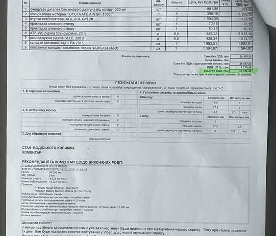 Черный Лексус РХ, объемом двигателя 2 л и пробегом 100 тыс. км за 39900 $, фото 11 на Automoto.ua
