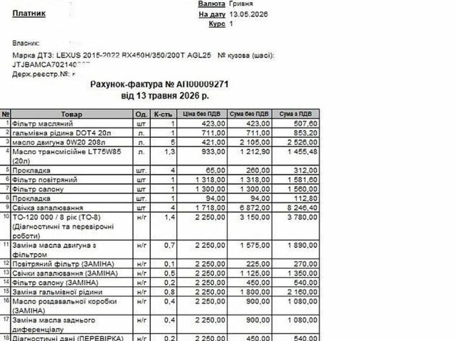 Черный Лексус РХ, объемом двигателя 2 л и пробегом 102 тыс. км за 38500 $, фото 45 на Automoto.ua