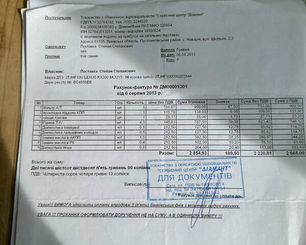 Серый Лексус РХ, объемом двигателя 3 л и пробегом 214 тыс. км за 7500 $, фото 36 на Automoto.ua