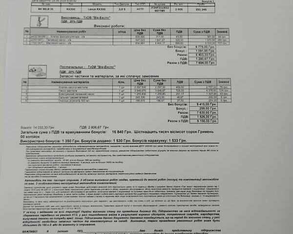 Серый Лексус РХ, объемом двигателя 3 л и пробегом 250 тыс. км за 10200 $, фото 18 на Automoto.ua