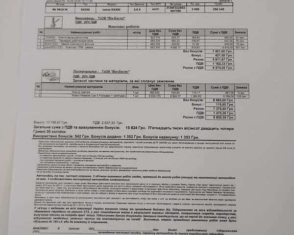 Серый Лексус РХ, объемом двигателя 3 л и пробегом 250 тыс. км за 10200 $, фото 19 на Automoto.ua