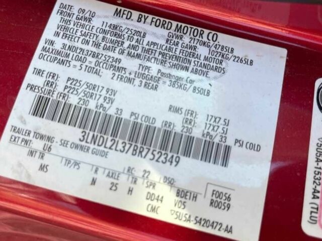 Червоний Лінкольн MKZ, об'ємом двигуна 2.5 л та пробігом 128 тис. км за 9988 $, фото 2 на Automoto.ua
