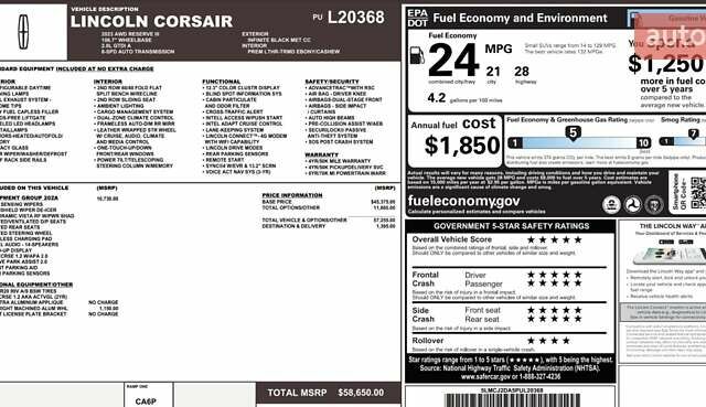 Черный Линкольн Corsair, объемом двигателя 2 л и пробегом 34 тыс. км за 30500 $, фото 38 на Automoto.ua