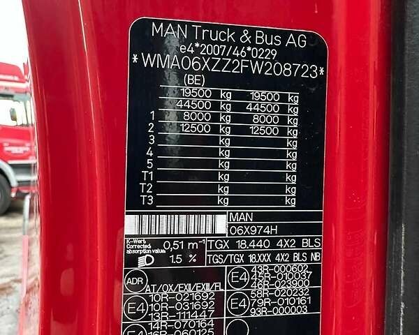 Красный МАН 18.440, объемом двигателя 12.4 л и пробегом 763 тыс. км за 40000 $, фото 15 на Automoto.ua