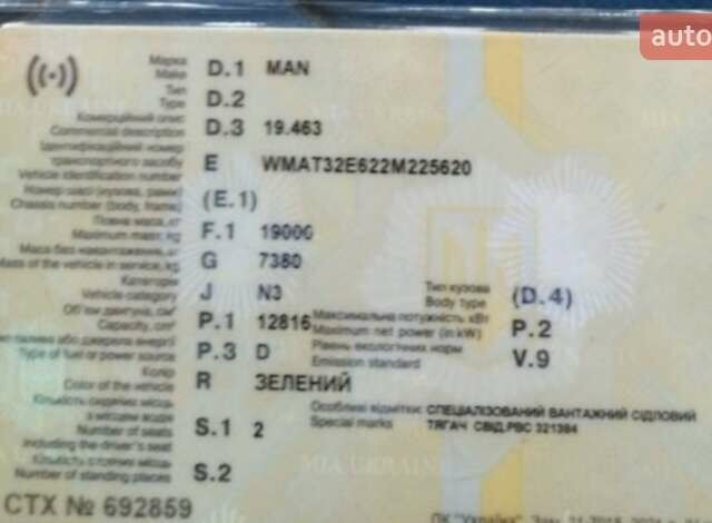 Зеленый МАН 19.463, объемом двигателя 12.82 л и пробегом 1 тыс. км за 9050 $, фото 16 на Automoto.ua