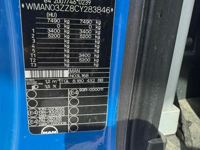 Синий МАН 8.180, объемом двигателя 4.58 л и пробегом 728 тыс. км за 21500 $, фото 9 на Automoto.ua