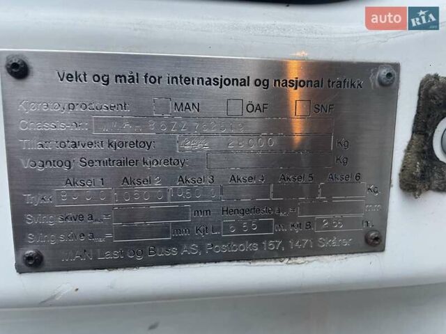 Белый МАН ТГА, объемом двигателя 12.82 л и пробегом 100 тыс. км за 15000 $, фото 6 на Automoto.ua