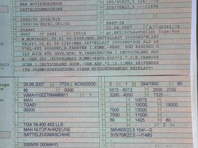 Белый МАН ТГА, объемом двигателя 0 л и пробегом 990 тыс. км за 13968 $, фото 19 на Automoto.ua