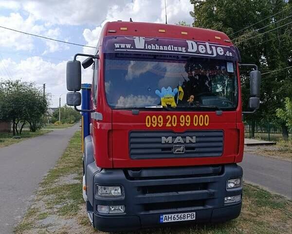 Красный МАН ТГА, объемом двигателя 10.5 л и пробегом 700 тыс. км за 39000 $, фото 2 на Automoto.ua