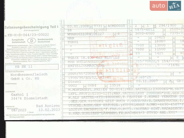 МАН ТГА, объемом двигателя 0 л и пробегом 796 тыс. км за 16852 $, фото 26 на Automoto.ua