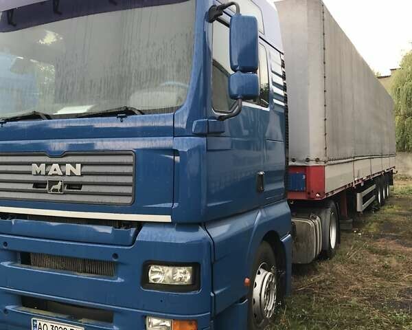 Синий МАН ТГА, объемом двигателя 10.5 л и пробегом 900 тыс. км за 9200 $, фото 1 на Automoto.ua