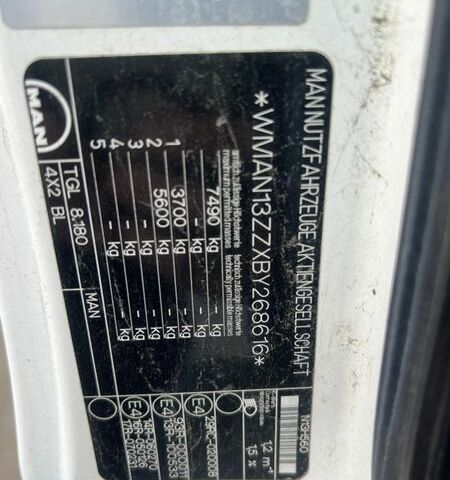 Білий МАН TGL, об'ємом двигуна 4.58 л та пробігом 398 тис. км за 21600 $, фото 9 на Automoto.ua