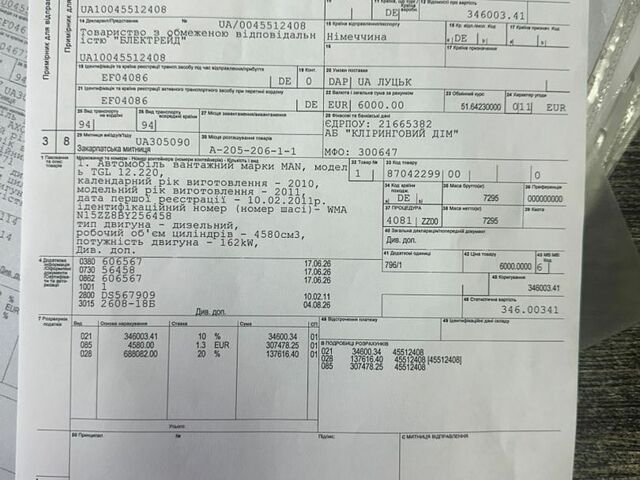 Белый МАН ТГЛ, объемом двигателя 4.6 л и пробегом 660 тыс. км за 25700 $, фото 42 на Automoto.ua