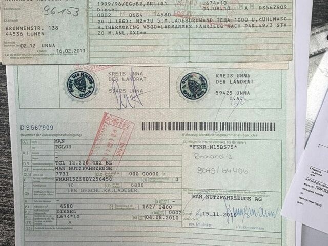 Белый МАН ТГЛ, объемом двигателя 4.6 л и пробегом 660 тыс. км за 25700 $, фото 44 на Automoto.ua