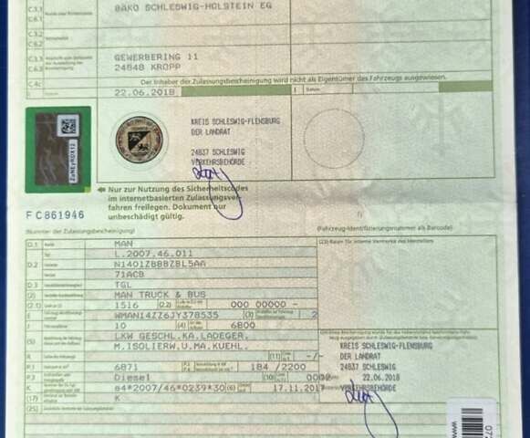 Белый МАН ТГЛ, объемом двигателя 6.8 л и пробегом 265 тыс. км за 45800 $, фото 46 на Automoto.ua
