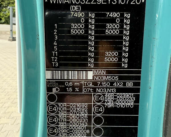 Синий МАН ТГЛ, объемом двигателя 0 л и пробегом 169 тыс. км за 31177 $, фото 4 на Automoto.ua