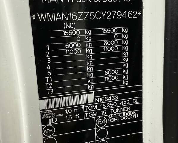 Белый МАН ТГМ, объемом двигателя 6.9 л и пробегом 367 тыс. км за 39999 $, фото 34 на Automoto.ua