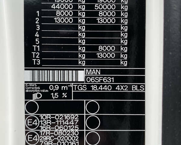 Белый МАН ТГС, объемом двигателя 10.6 л и пробегом 890 тыс. км за 21500 $, фото 9 на Automoto.ua