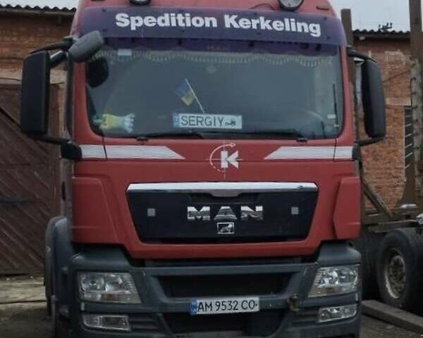 Красный МАН ТГС, объемом двигателя 10.52 л и пробегом 393 тыс. км за 10500 $, фото 3 на Automoto.ua