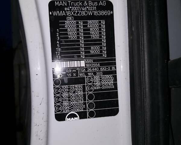 Белый МАН ТГКС, объемом двигателя 10.52 л и пробегом 450 тыс. км за 80000 $, фото 10 на Automoto.ua