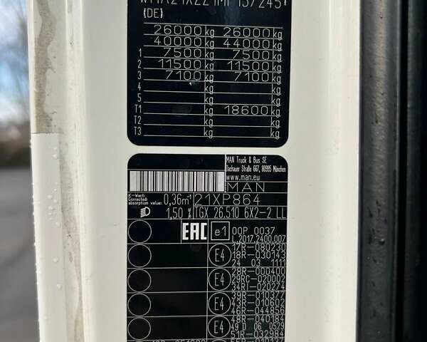 Белый МАН ТГКС, объемом двигателя 12.5 л и пробегом 529 тыс. км за 59002 $, фото 7 на Automoto.ua