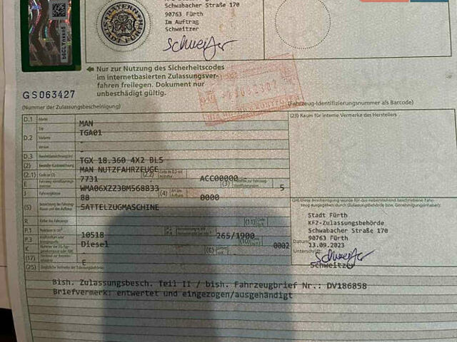 Белый МАН ТГКС, объемом двигателя 10.52 л и пробегом 960 тыс. км за 17000 $, фото 22 на Automoto.ua