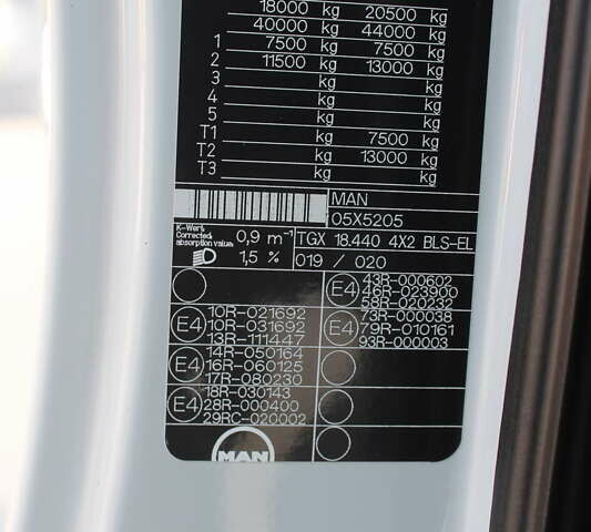 Белый МАН ТГКС, объемом двигателя 10.5 л и пробегом 990 тыс. км за 23116 $, фото 13 на Automoto.ua