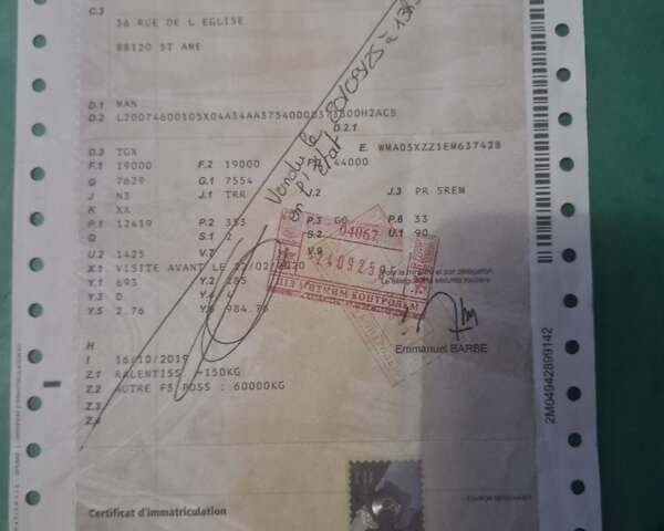 Білий МАН ТГКС, об'ємом двигуна 12.5 л та пробігом 837 тис. км за 23300 $, фото 23 на Automoto.ua