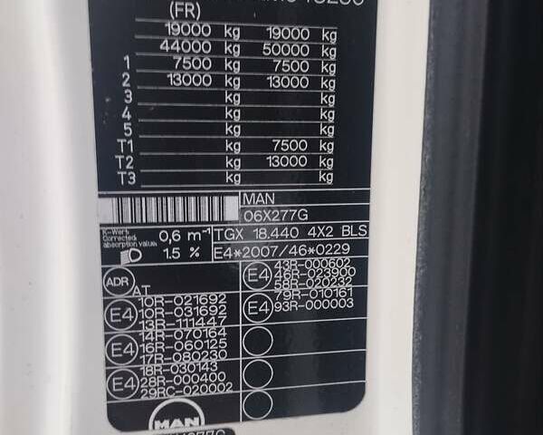 Білий МАН ТГКС, об'ємом двигуна 12.4 л та пробігом 876 тис. км за 21500 $, фото 16 на Automoto.ua