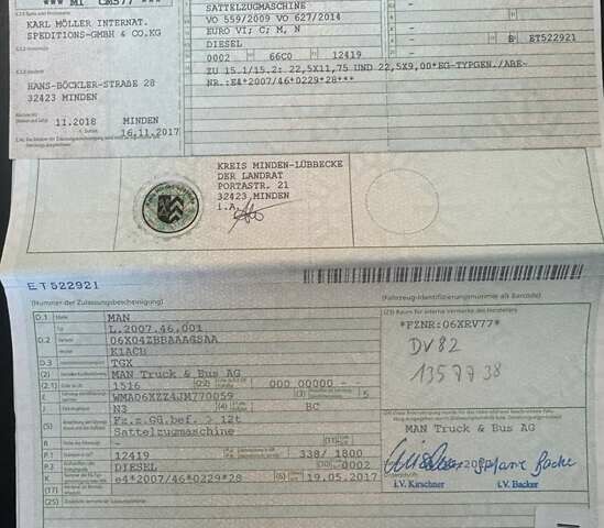 Белый МАН ТГКС, объемом двигателя 12.5 л и пробегом 750 тыс. км за 23900 $, фото 26 на Automoto.ua