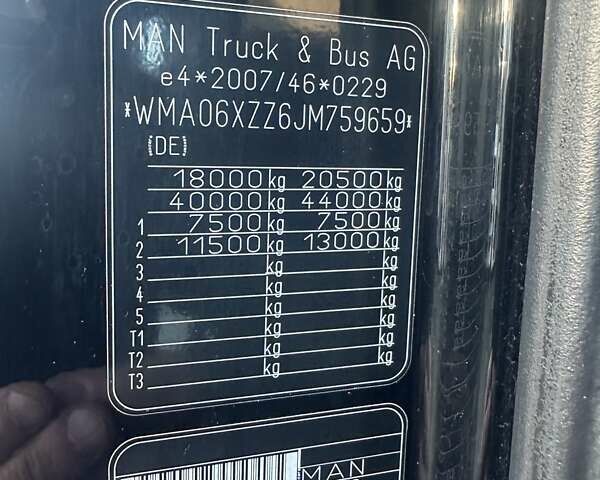 Черный МАН ТГКС, объемом двигателя 12.5 л и пробегом 745 тыс. км за 27500 $, фото 21 на Automoto.ua