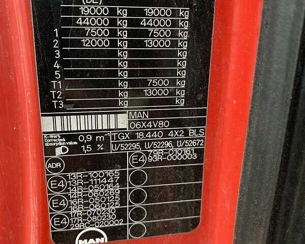 Червоний МАН ТГКС, об'ємом двигуна 10.52 л та пробігом 960 тис. км за 17950 $, фото 17 на Automoto.ua