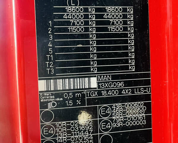 Красный МАН ТГКС, объемом двигателя 10.52 л и пробегом 770 тыс. км за 11800 $, фото 1 на Automoto.ua