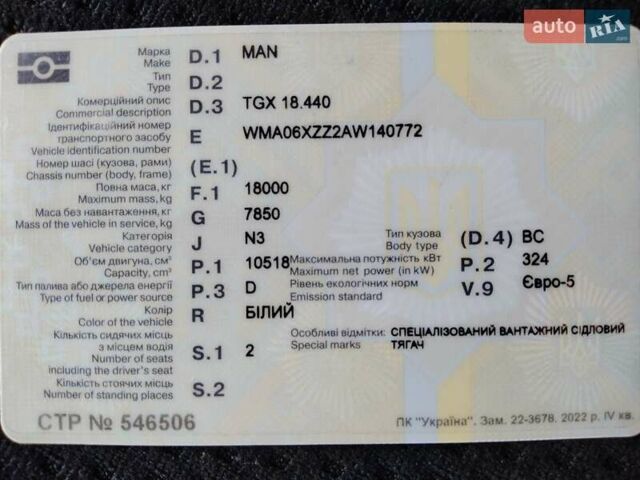 МАН ТГКС, объемом двигателя 0 л и пробегом 1 тыс. км за 23500 $, фото 1 на Automoto.ua