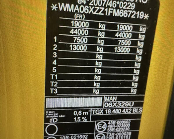 Желтый МАН ТГКС, объемом двигателя 0 л и пробегом 789 тыс. км за 20089 $, фото 25 на Automoto.ua