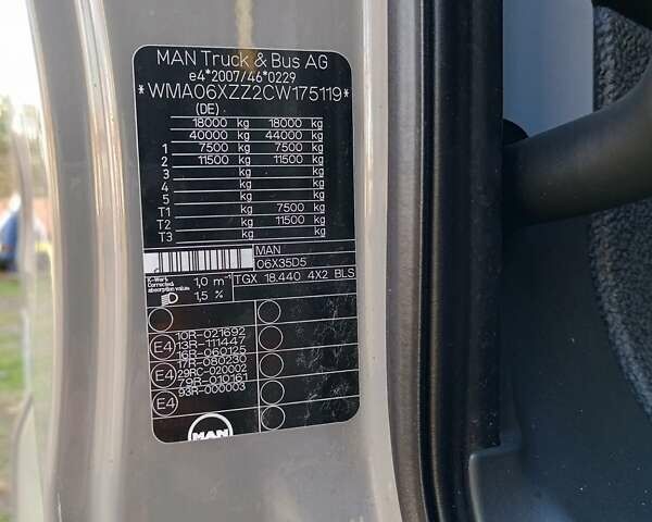 Сірий МАН ТГКС, об'ємом двигуна 10.52 л та пробігом 1 тис. км за 50000 $, фото 33 на Automoto.ua