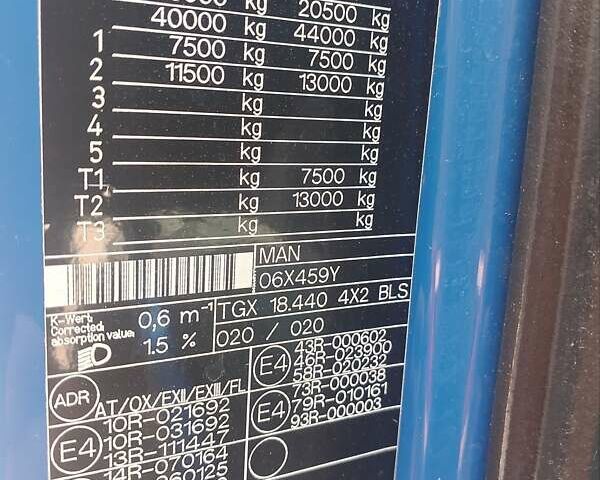 Синій МАН ТГКС, об'ємом двигуна 12.42 л та пробігом 820 тис. км за 25500 $, фото 2 на Automoto.ua