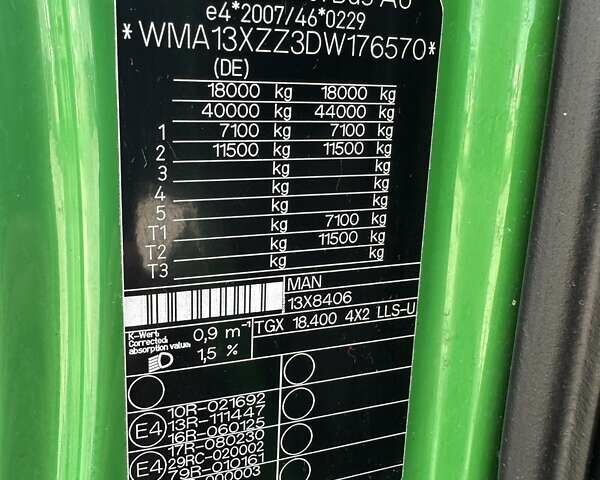 Зелений МАН ТГКС, об'ємом двигуна 10.52 л та пробігом 650 тис. км за 23900 $, фото 20 на Automoto.ua